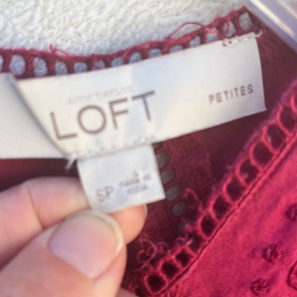 LOFT cotton mini dress size SP - Picture 4 of 5